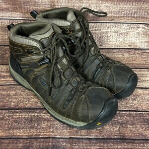 KEEN Utility Flint II Mid Steel Toe Work Boots Mens 11.5 Brown Black 1023237D